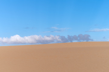 Fototapeta na wymiar Sand dune against sky
