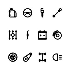 car parts icons