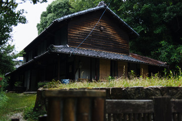 Japanese old wooden house in village 01