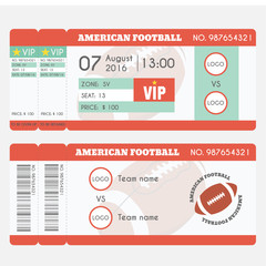 American football Ticket Modern Design