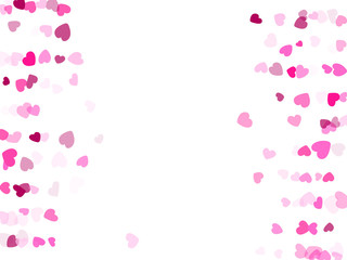 Hearts confetti flying vector background graphic design.