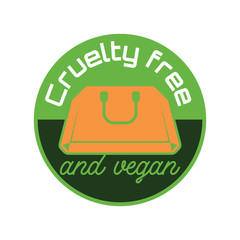 certified vegan product cruelty free logo. vector illustration