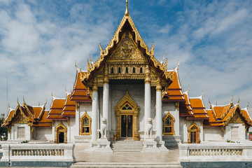 Wat Benchamabophit Dusitvanaram Temple in Bangkok, Thailand. Also known as the Marble Temple.