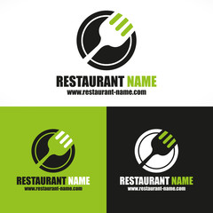 Fototapeta premium logo restaurant gastronomique fouchette