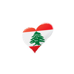 Lebanese flag, vector illustration on a white background