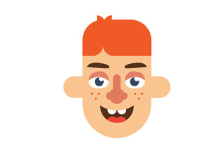 Vector men on acne White background