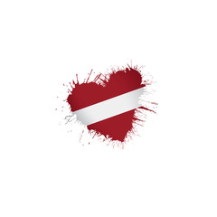 Latvia flag, vector illustration on a white background