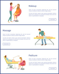 Pedicure and Pedicurist Visage Posters Vector