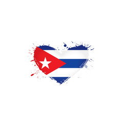 Cuba flag, vector illustration on a white background