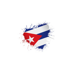Cuba flag, vector illustration on a white background