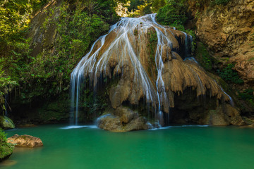 Koh-Laung waterfall, Beautiful waterwall in Mae Ping national park  Lamphun  province, ThaiLand.