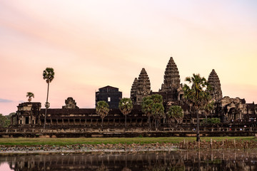 Fototapeta na wymiar Angkor Wat Temple at Magic Hour