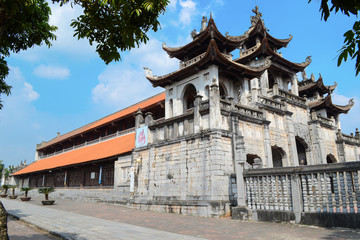 Naklejka premium Phat Diem Stone Cathedral, Phat Diem church is a cross between Vietnamese and European styles, It took 24 years to build this church from 1875 to 1898.