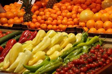 Gemüse in der Markthalle Budapest 