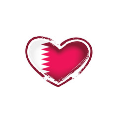 Qatar flag, vector illustration on a white background