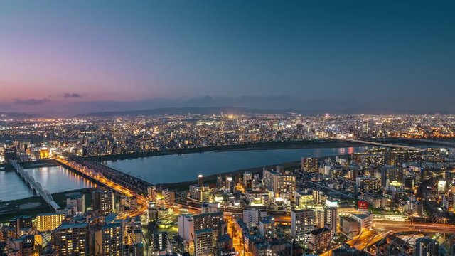 Night timelapse of Osaka from Umeda Sky. ProRes 422 in 4k