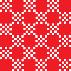Fototapeta premium white squares on red background geometric pattern