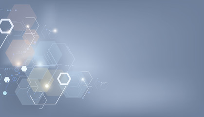 Abstract particles connection