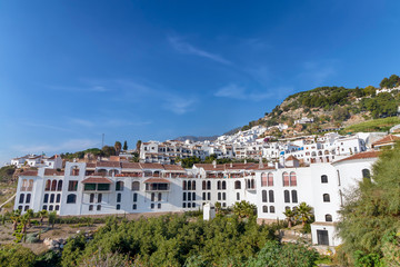 Fototapeta na wymiar Charming white village Frigiliana, in Costa del Sol, Malaga Province, Andalusia, Spain