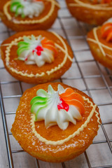 Homemade ancient thai cakes at home.