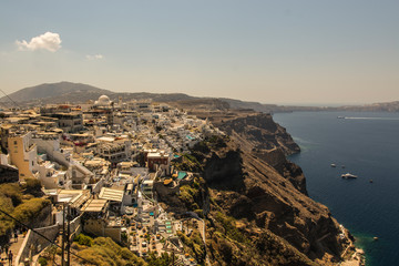 Fototapeta na wymiar Santorini Fira, Greece - landscape