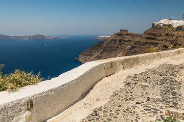 Fototapeta na wymiar Santorini Fira, Greece - landscape