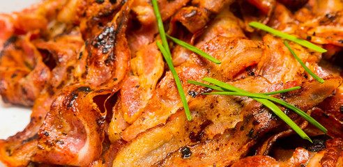 Breakfast Brunch Fried Bacon at Spring Festival picnic event