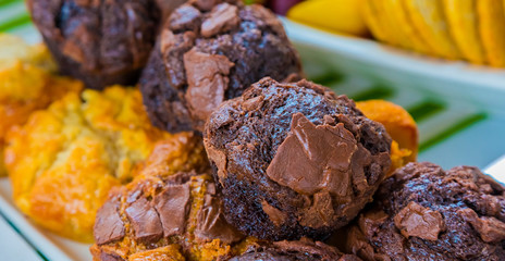 Breakfast pastry chocolate muffin at Spring Festival picnic event
