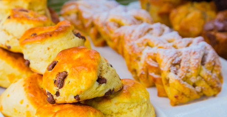 Breakfast pastry scone muffin at Spring Festival picnic event
