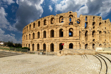 El Jem amphitheater in Tunisia.