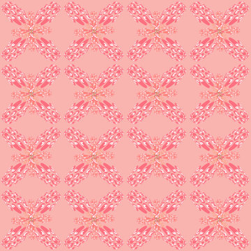 pattern con decori floreali rosa