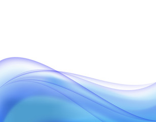Abstract background curve line blue light and blend element with copy space