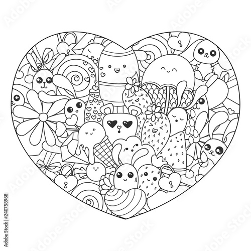 8700 Kawaii Sweets Coloring Book Free
