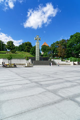 Platz der Freiheit Tallinn mit Denkmal für den Unabhängigkeitskrieg, Estland