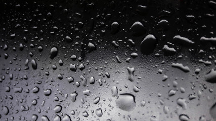 water drops on glass