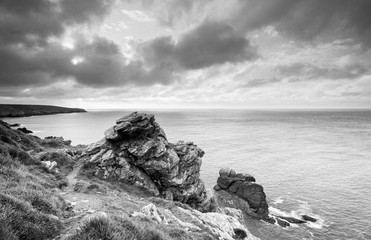 Obraz premium coastal path of the Sizun cape in Brittany