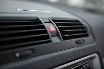 Fototapeta na wymiar controls near the steering wheel in a modern car