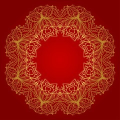 Vintage cards with Floral frame pattern. Vector template. The front and rear side