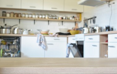 background dirty and scattered kitchen