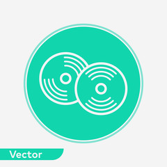 Compact disc vector icon sign symbol