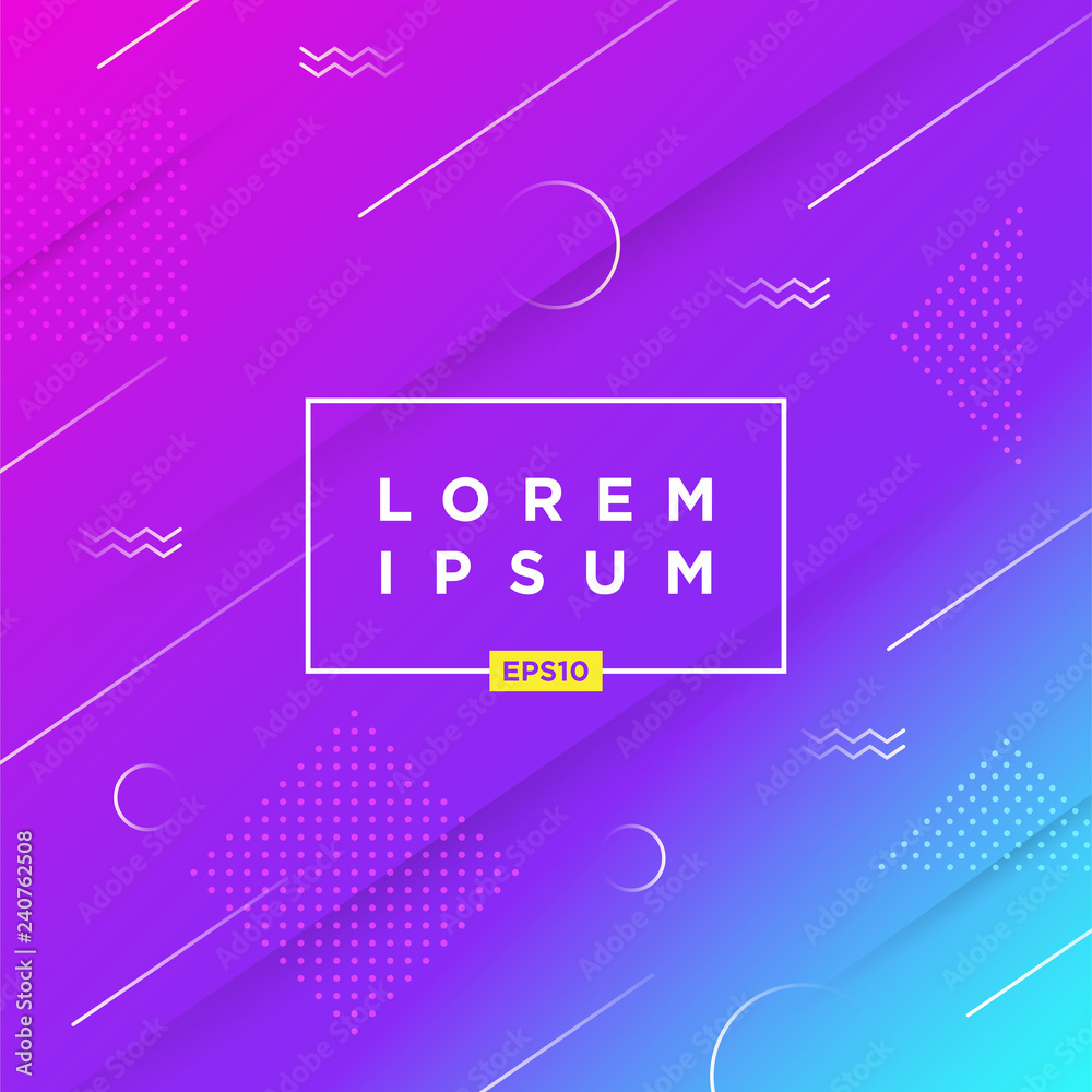 Poster abstract minimal geometric vector multicolored background with shadow and lines. dynamic shapes comp