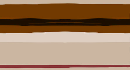 Obraz premium Brown Horizontal Watercolor Stripes Seamless Vector Winter Pattern. Old Style Hand Painted Graffiti Lines. Retro Vintage Narrow Seamless Sailor Stripes. Rough Cool Grunge Banner Paintbrush Background.
