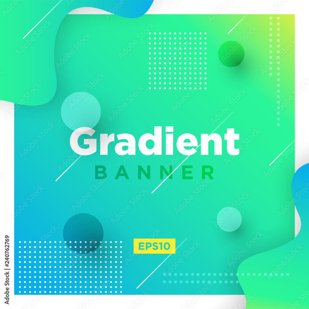 Poster abstract minimal geometric vector multicolored background with shadow, dots and lines. dynamic shape