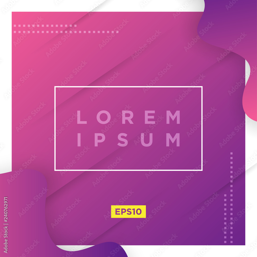 Poster Abstract Minimal geometric vector multicolored background with shadow and lines. Dynamic shapes composition. Eps10 vector