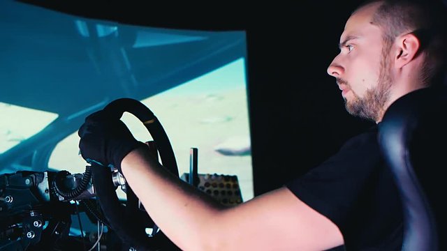 race simulator training of rally racing, 4k