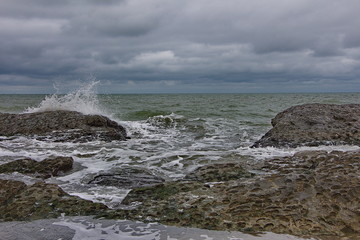 Caspian Sea, Caspian coast in the village of Zagulba