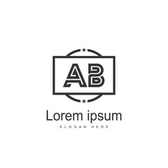Initial Letter AB Logo Template Vector Design