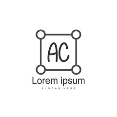 Initial Letter AC Logo Template Vector Design