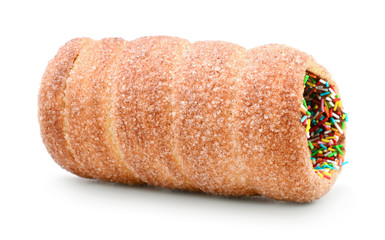 Trdelnik isolated on white background