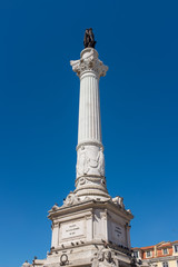 Fototapeta premium Column of Pedro IV in Rossio Square, Lisbon, Portugal